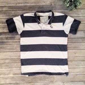 Abercrombie & Fitch Rugby Striped Polo Shirt L